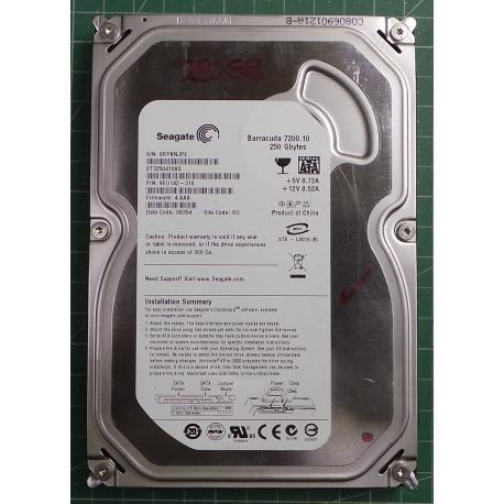 USED, Hard Disk, Seagate, Barracuda 7200.10, ST3250410AS, P/N: 9EU142-310, Firmware: 4.AAA, Desktop, SATA, 250GB