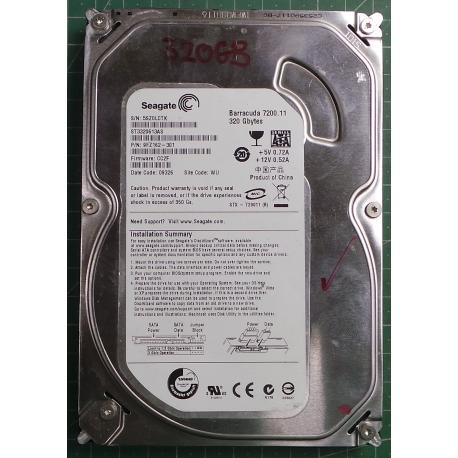 USED, Hard Disk, Seagate, Barracuda 7200.11, ST3320613AS, P/N: 9FZ162-301, Firmware: CC2F, Desktop, SATA, 320GB