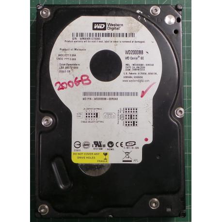 USED, Hard Disk, WD2000BB, WD Caviar, WD2000BB-00RDA0, Desktop, IDE, 200GB