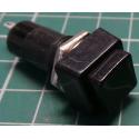 Switch, Push Button, SPST, 250V, 1A, Black