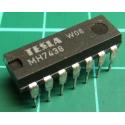 7438, MH7438, TESLA, quad 2-input NAND buffer with open collector outputs