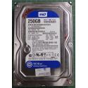 USED, Hard Disk, WD2500AAKX, WD Blue, WD2500AAKX-60U6AA0, Desktop, SATA , 250GB