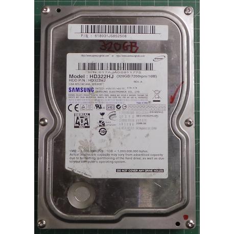 USED, Hard Disk, SAMSUNG, HD322HJ, P/N: 618931JS852508, Desktop, SATA, 320GB