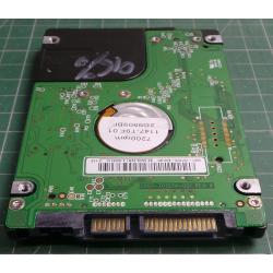 Complete Disk, PCB: 2060-701574-001 Rev A, WD2500BJKT-75F4T0, 250GB, 2.5", SATA
