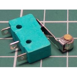 Microswitch, SPDT, 250V, 5A, with 17mm lever