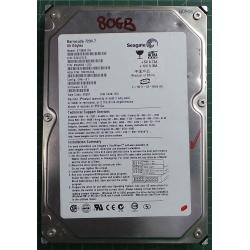 USED, Hard Disk, Seagate, Barracuda 7200.7, ST380011A, P/N: 9W2003-372, Firmware: 8.01, Desktop, IDE, 80GB