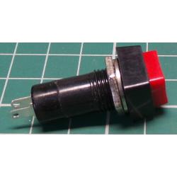 Snap switch ON-OFF 1POLE. 250V / 1A red