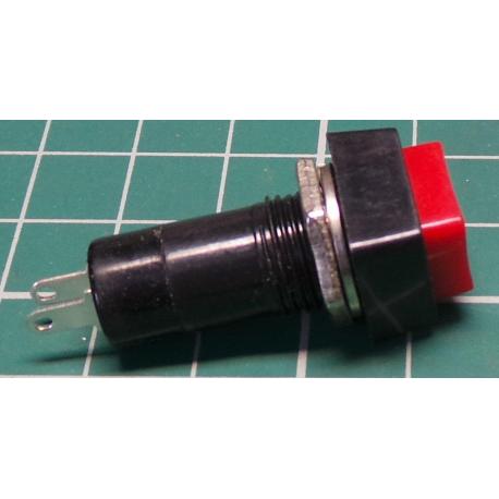 Snap switch ON-OFF 1POLE. 250V / 1A red
