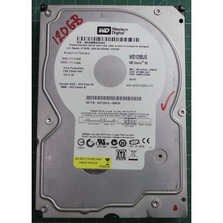 USED, Hard Disk, WD1200JS, WD Caviar, WD1200JS-00NCB1, Desktop, SATA , 120GB