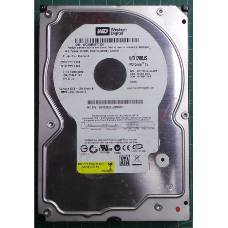 USED, Hard Disk, WD1200JS, WD Caviar, WD1200JS-00MHB1, Desktop, SATA , 120GB