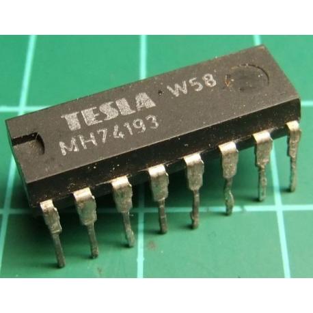 MH74193, TESLA, synchronous up/down binary counter with clear