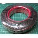 Speaker Wire, Paired, 0.12mm2, 28AWG, PVC, Red/Black, per meter