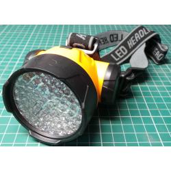 Headtorch, 58x LED, 3xAA Battery, DC Fed - Ideal for Joule Thief Upgrade