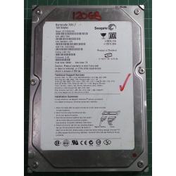 USED, Hard Disk, Seagate, Barracuda 7200.7, ST3120827AS, P/N: 9W2933-370, Firmware: 3.42, Desktop, SATA, 120GB