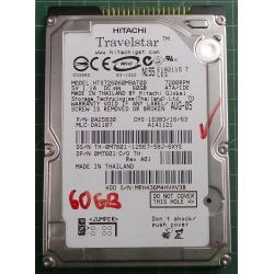 USED, Hard Disk, HITACHI, HTS726060M9AT00, P/N: 0A25830, Laptop, IDE, 60GB