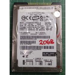 USED, Hard Disk, HITACHI, IC25N020ATMR04-0, P/N: 08K0632, Laptop, IDE, 20GB