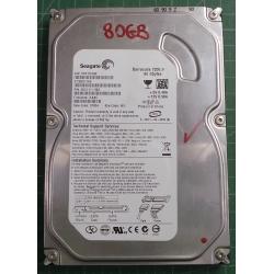 USED, Hard Disk, Seagate, Barracuda 7200.9, ST380211AS, P/N: 9CC111-302, Firmware: 3.AAE, Desktop, SATA, 80GB