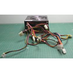 USED, ATX PSU, 500W, 20 Pin, No Sata (Photo for illustration, could be different manufacturer / colour)