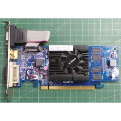 Used, PCI Express, Geforce 210, 1GB, GIGABYTE, GV-N210D3-1GI