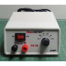 Napáječ PeakMeter PS-28 3-4,5-6-7,5-9-12V/2A spínaný