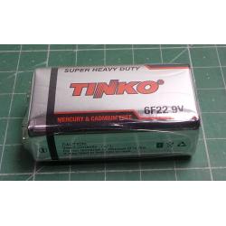 Baterie TINKO 9V 6F22, Zn-Cl