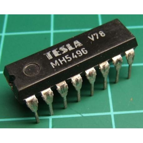 MH5496 (Mil Spec 7496), TESLA, 5-bit parallel-In/parallel-out shift register, asynchronous preset