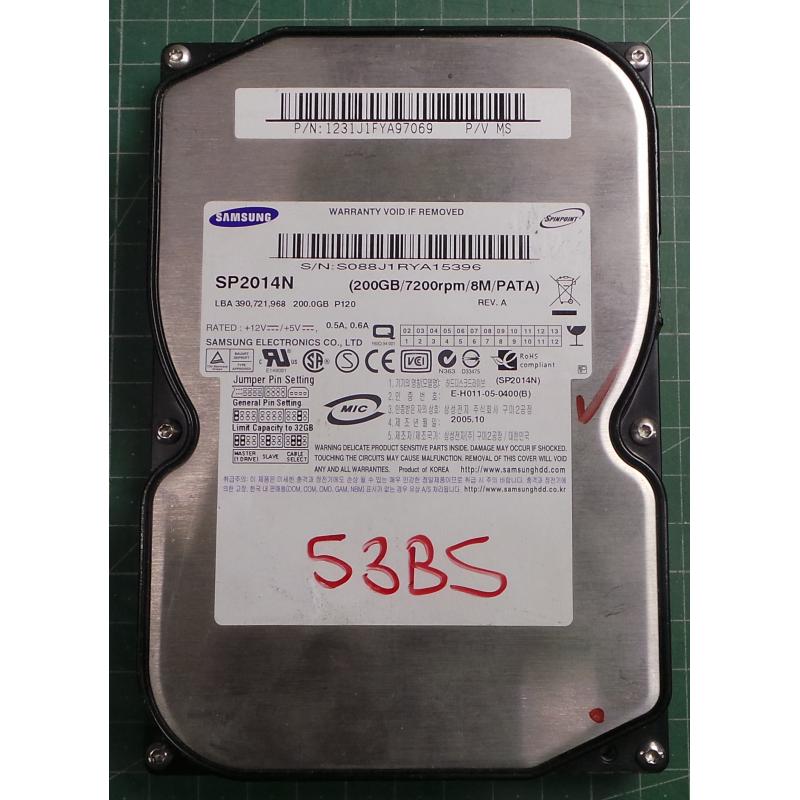 Complete Disk, PCB: BF41-00085A Rev 10, SP2014N, P/N