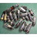 23pcs USED, Untested Valves / Tubes, part number partially or fully unreadable / rubbed off