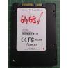 USED, SSD Hard Disk, Apacer, P/N: 86.32DF8.4T7AC, 64GB, 2.5", SATA