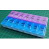 Pill Storage Box, 14 Compartments, 7 Days, AM and PM