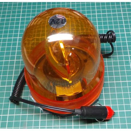 Orange warning beacon magnetic 12V