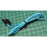 Blue, 3.5mm Stereo Jack Plug to 3.5mm Stereo Jack Socket, 1m