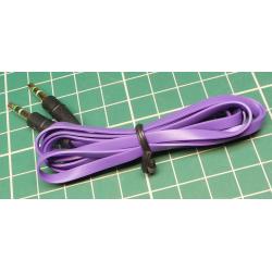Purple, 3.5mm Stereo Jack Plug to 3.5mm Stereo Jack Socket, 1m