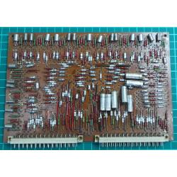 Used, retro PCB for component reclaim, Looks like 21 Germanium Transistors and loads of Germanium Diodes, Hitachi 2SB77, JKm6S12