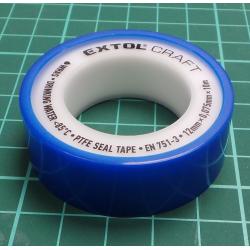 Teflon (PTFE) thread sealing tapes, set of 3, 12mm x 10m