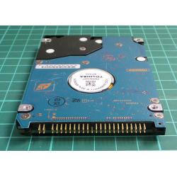 Complete Disk, PCB: G5B000465 000-A, MK4026GAX, HDD2193 M ZK01 T, 40GB, 2.5", IDE