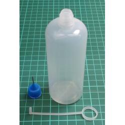 120ml PE Plastic Squeezable Tip Applicator Bottle Refillable Dropper with Needle Tip Caps for Glue