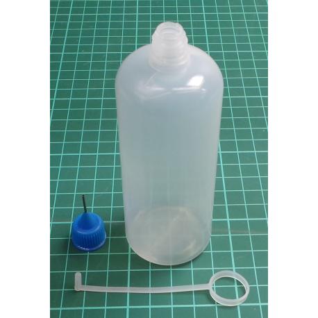 120ml PE Plastic Squeezable Tip Applicator Bottle Refillable Dropper with Needle Tip Caps for Glue