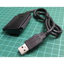 5x(USB to IDE SATA 2.5 3.5 Hard Disk HDD Cable Converter BF