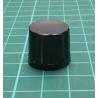 Přístrojový knoflík K16-2 19x16mm, hřídel 4mm, černý