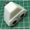 TV antenna splitter, resistor links