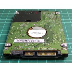 Complete Disk, PCB: 2060-771672-004 Rev A, WD2500BEVT, WD2500BEVT-24A23T0, 250GB, 2.5", SATA