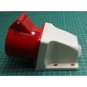 3 Phase, Wall Mount socket, 230-400V, 32A, 5-pin