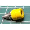 Banana Socket, 4mm, Yellow