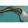 USED, Male Molex to 2 x Female Molex Adaptor