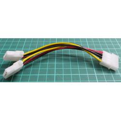 USED, Male Molex to 2 x Female Molex Adaptor