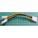 USED, Male Molex to 2 x Female Molex Adaptor