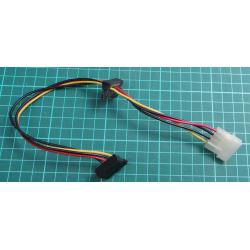 USED, Male Molex to 2 x SATA Adaptor