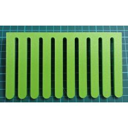 Cable Hanger, Green, Screw Mount, 3D Printed in PLA, for Eurorack Patch Cables