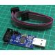 USBASP USBISP AVR Programmer USB ISP USB ASP ATMEGA8 ATMEGA128 Support Win7 64K 10Pin To 6 Pin Adapter Board